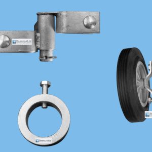 Tor-Set für Bauzaun, 3,5x2m, vollverzinkt